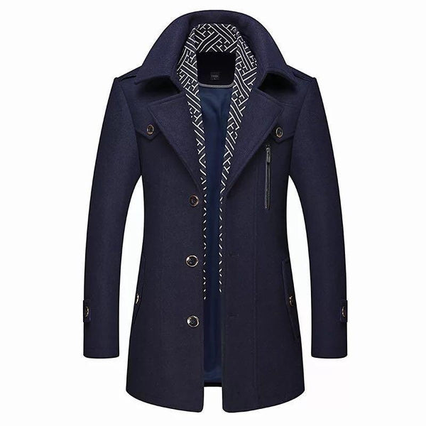Herren Trenchcoat Mit Schmaler Passform | Mit Reißverschluss