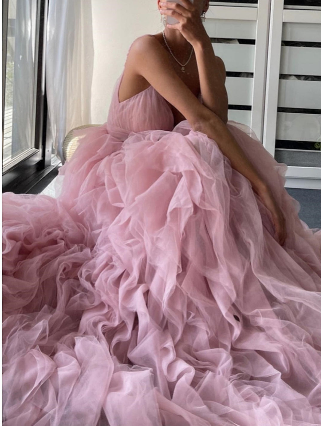 Damen Spaghettiträger Ballkleid | Maxi