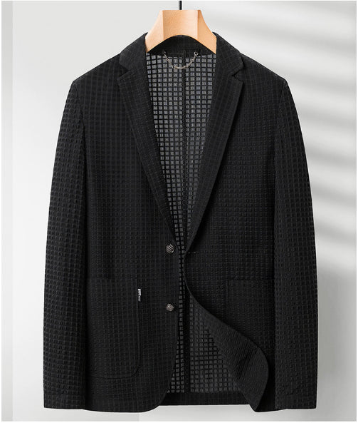 Herren Blazer Mit Strukturiertem Kragen | Klassisch