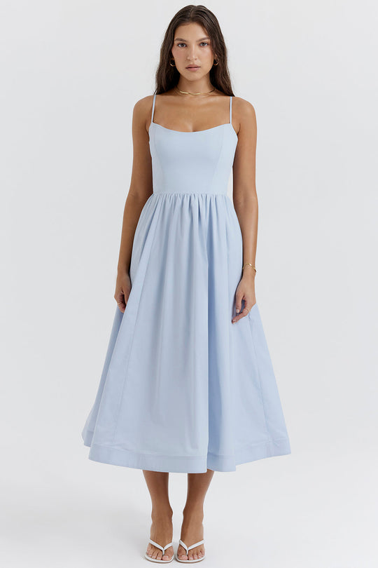 Damen Quadratischer Ausschnitt Hochzeit Gast Kleid | Midi