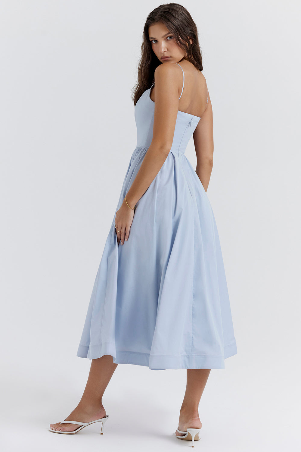 Damen Quadratischer Ausschnitt Hochzeit Gast Kleid | Midi