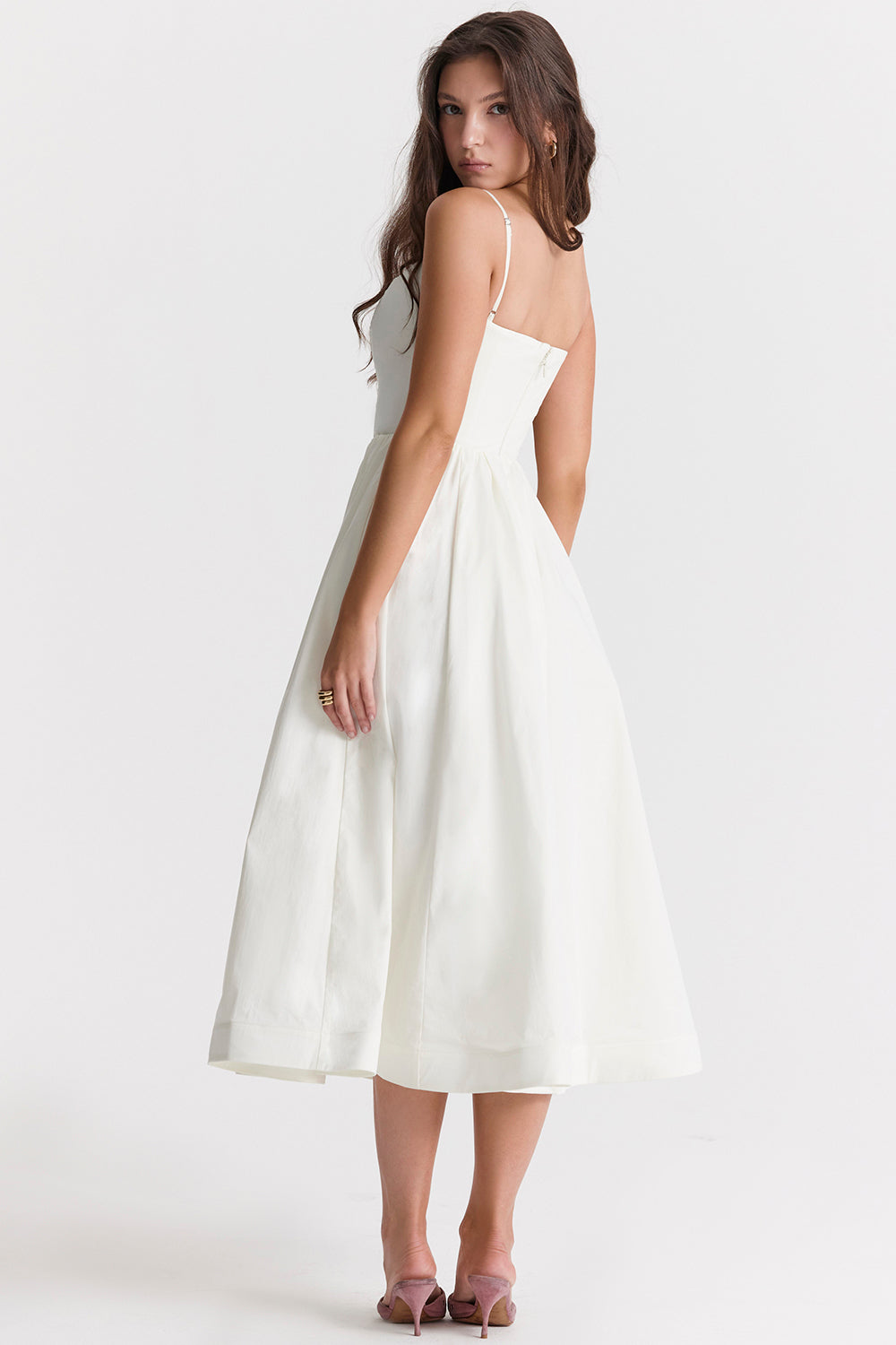 Damen Quadratischer Ausschnitt Hochzeit Gast Kleid | Midi