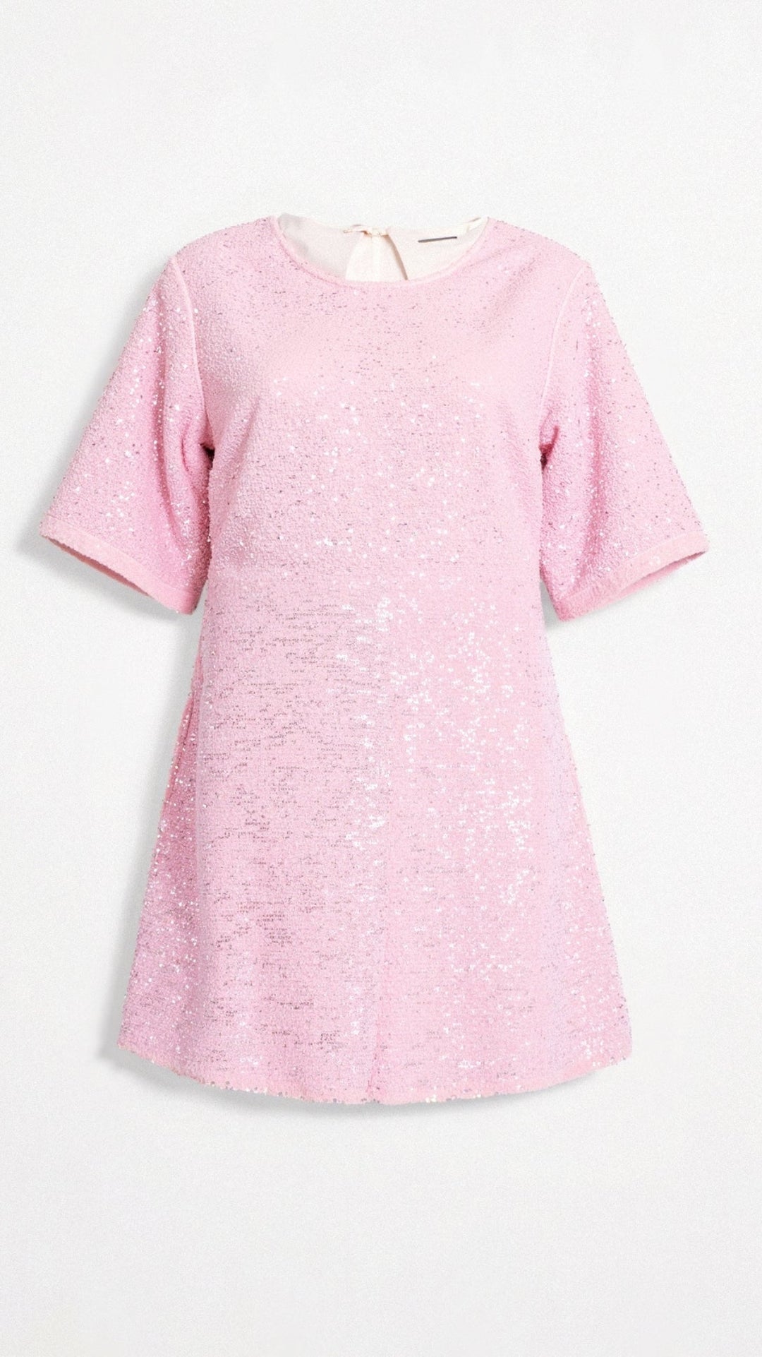 Kurzärmliges Paillettenkleid für Damen | Mini