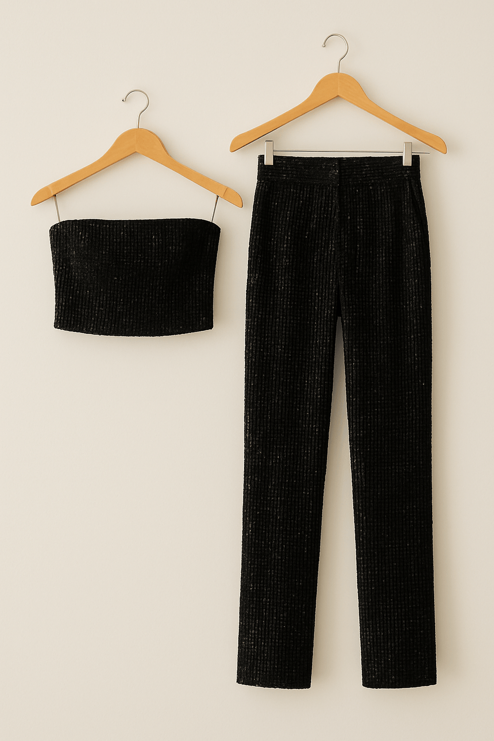Zweiteiliges Pailletten-Set für Damen | Stilvoll