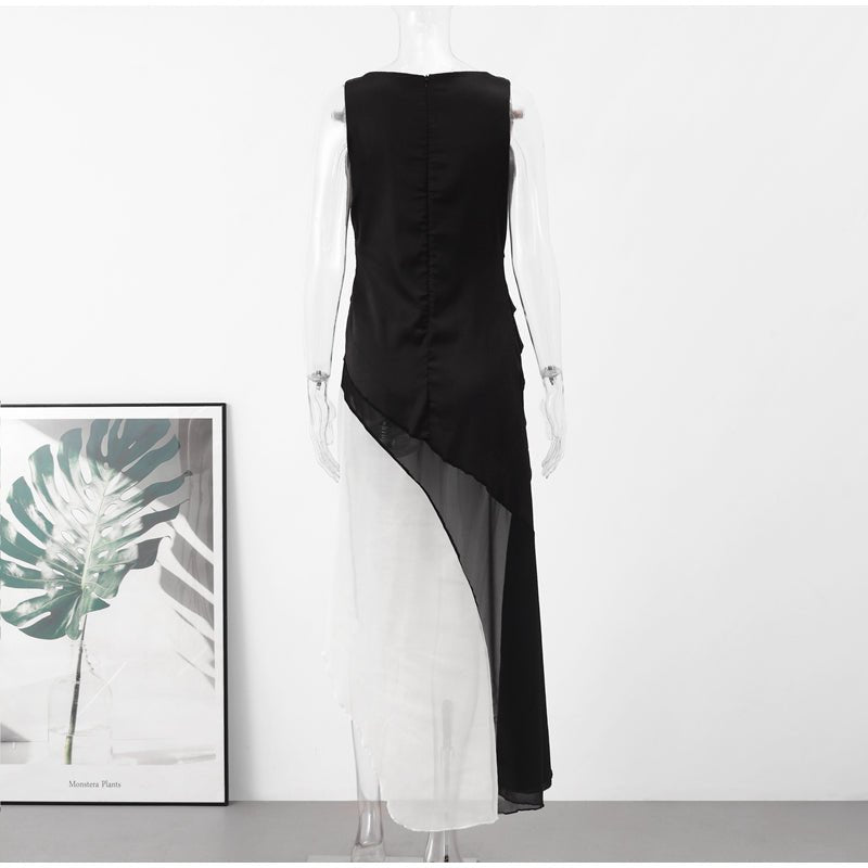Ärmelloses Lagen Abendkleid für Damen | Maxi