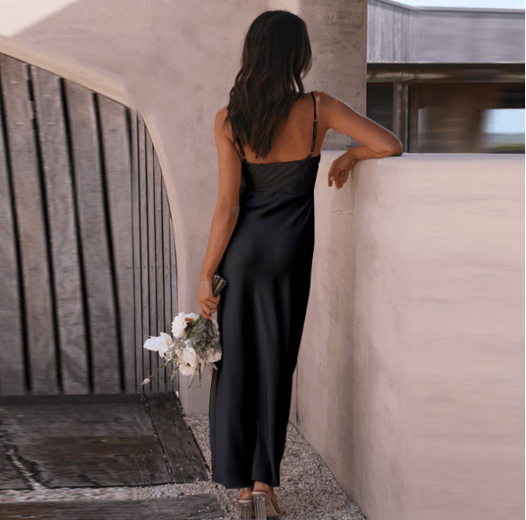 Damen Abendkleid Mit Spaghettiträgern | Maxi