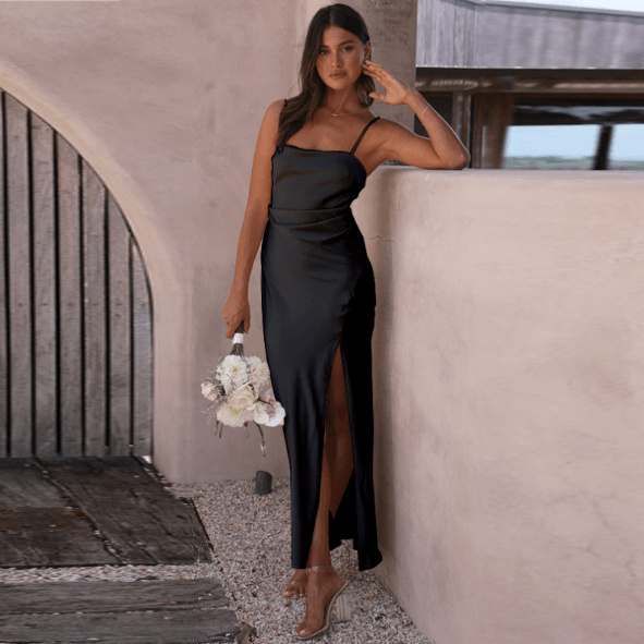 Damen Abendkleid Mit Spaghettiträgern | Maxi