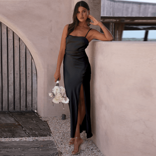 Damen Abendkleid Mit Spaghettiträgern | Maxi