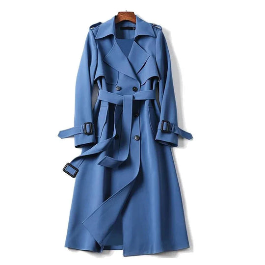 Langer Trenchcoat für Damen mit Gürtel | Lässig