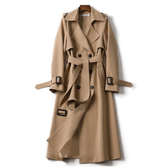 Langer Trenchcoat für Damen mit Gürtel | Lässig