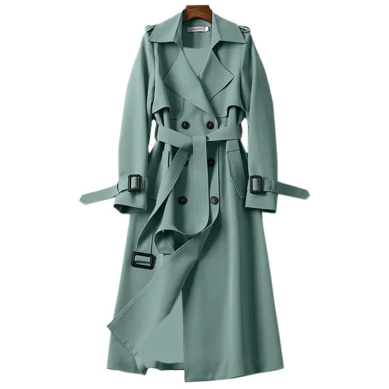 Langer Trenchcoat für Damen mit Gürtel | Lässig