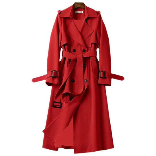 Langer Trenchcoat für Damen mit Gürtel | Lässig