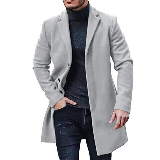Warmer Klassischer Mantel Für Herren | Abnehmbare Kapuze
