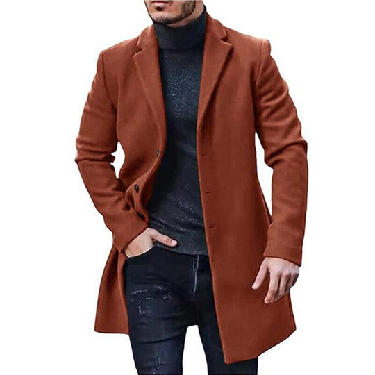 Warmer Klassischer Mantel Für Herren | Abnehmbare Kapuze