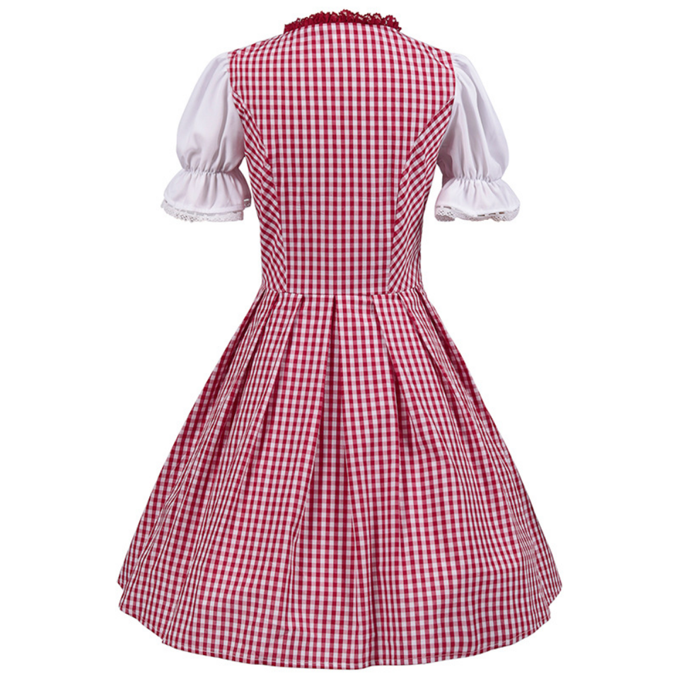 Damen Klassisch Bayerisch Puffärmel Oktoberfest Dirndl Kleid | 2025