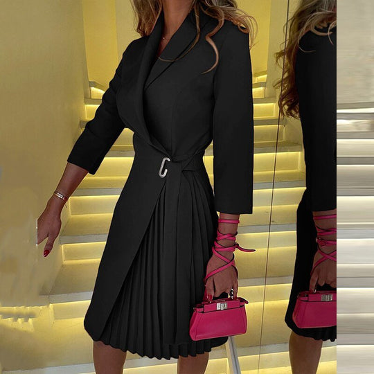 Blazerkleid Mit 3/4 Ärmeln Für Damen | Midi