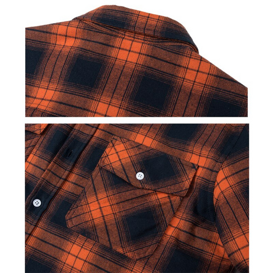 Herren Knopf Daunen Karierte Jacke | Warme