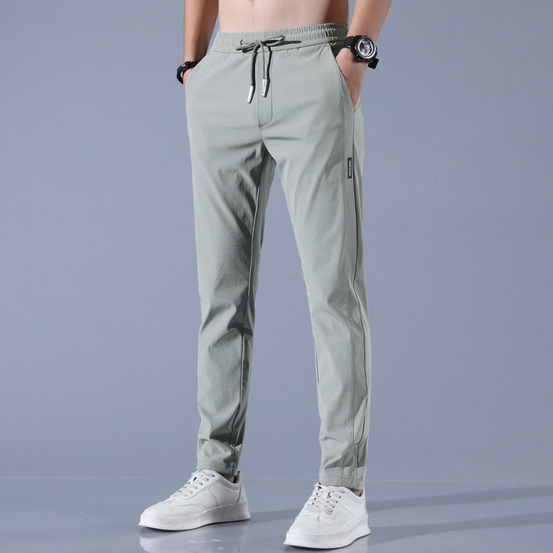 Herren Schlank Passform Hose | Kordelzug