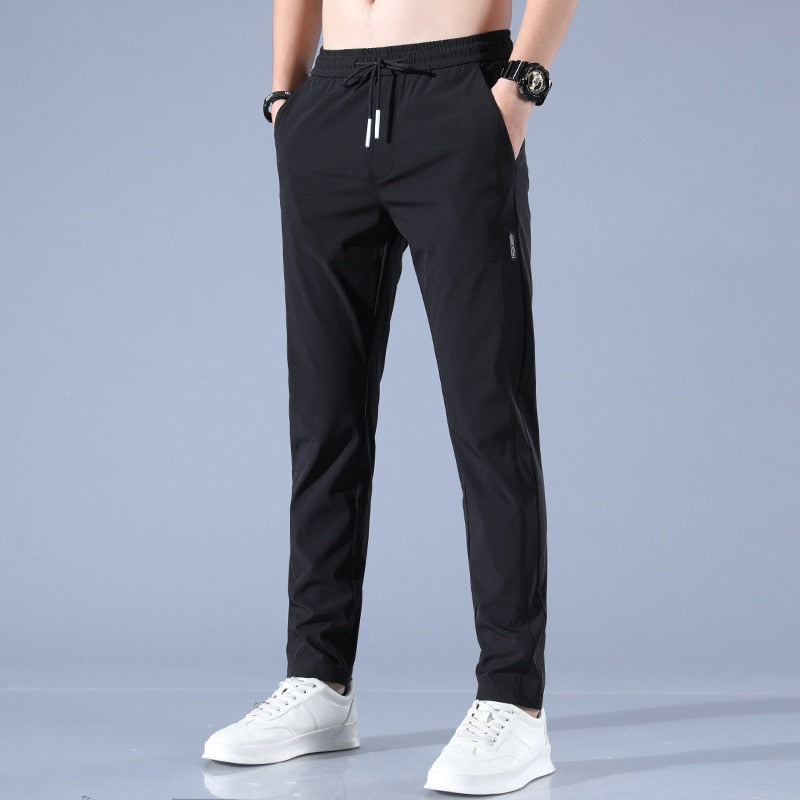 Herren Schlank Passform Hose | Kordelzug