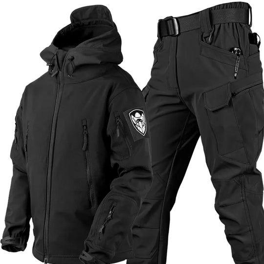 Herren Taktisches 2-teiliges Set | Mit Kapuze