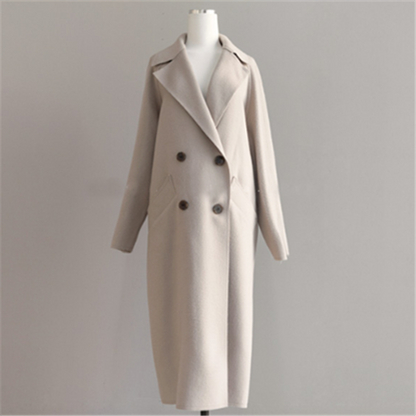 Langer Wollmantel für Damen – Warm, Stilvoll & Vielseitig