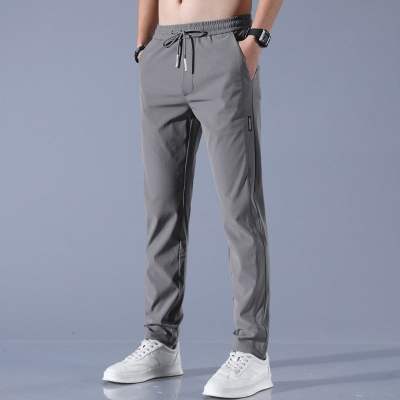 Herren Schlank Passform Hose | Kordelzug