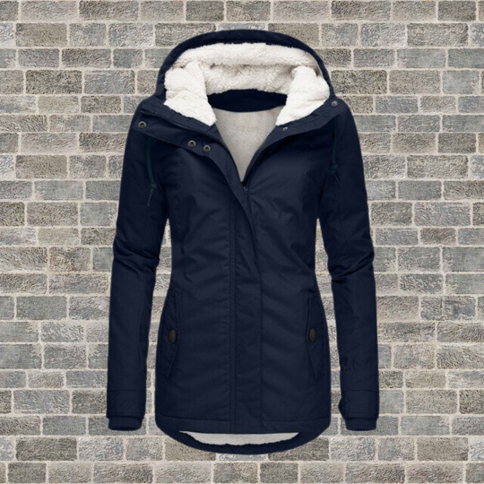 Damen Klassische warme Winterjacke | Lange Ärmel