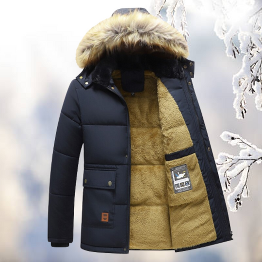 Herren Winterparka mit Reißverschluss | Kapuze
