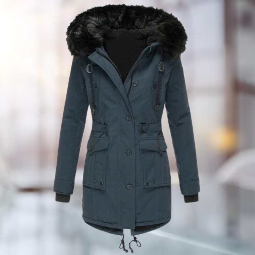 Damen Langer Winterparka | Kapuze