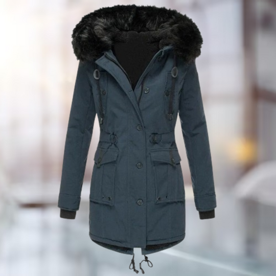 Damen Langer Winterparka | Kapuze