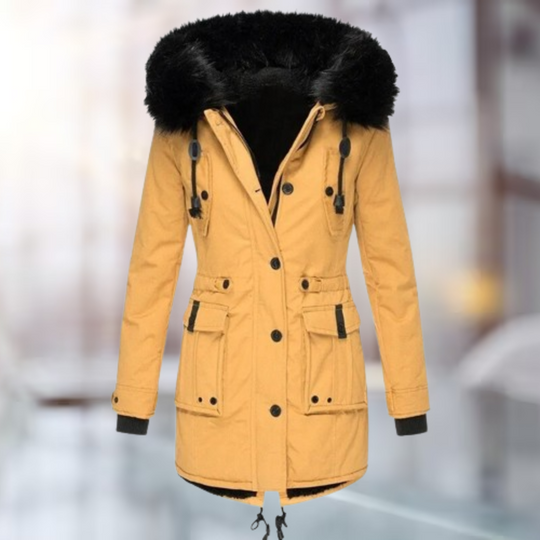 Damen Langer Winterparka | Kapuze