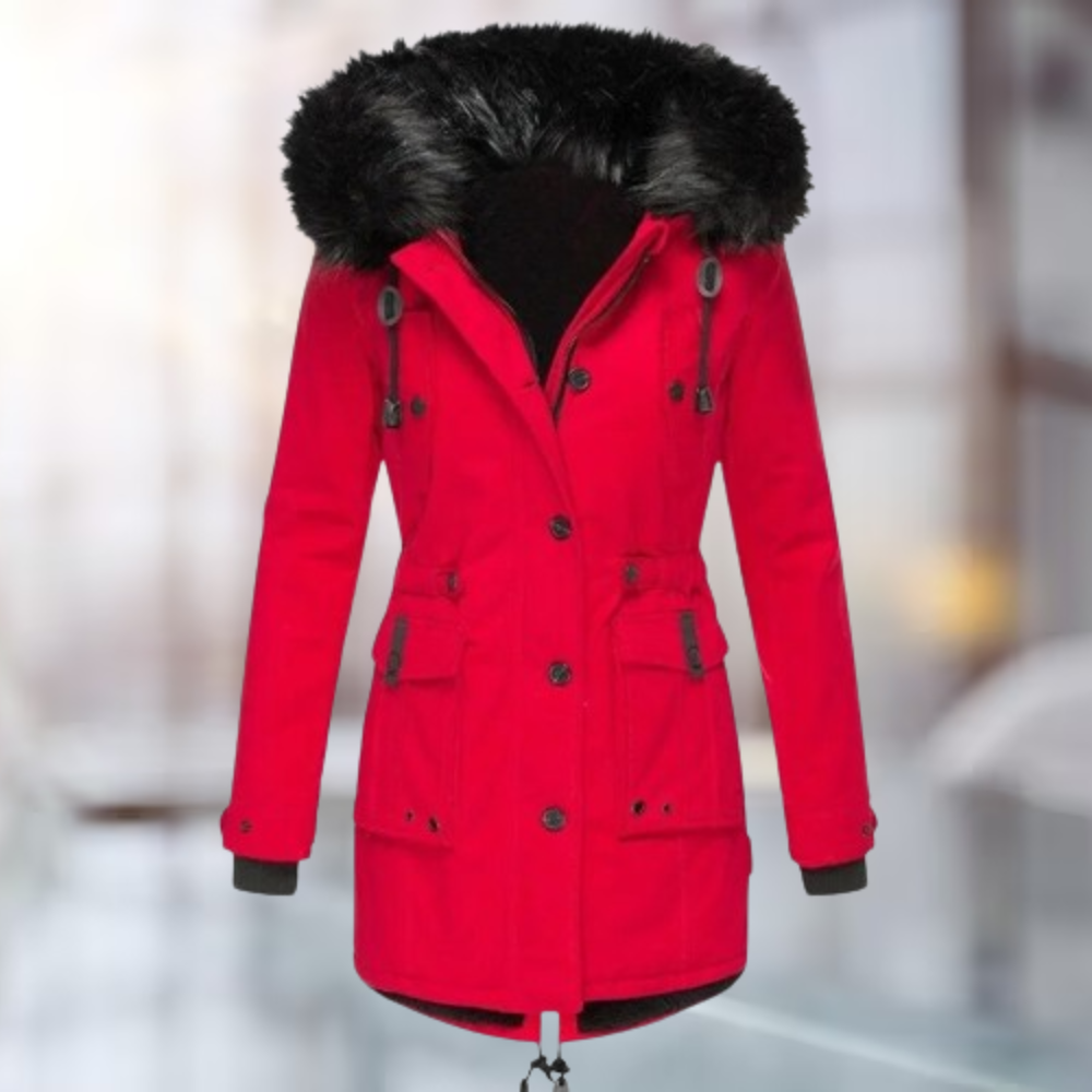 Damen Langer Winterparka | Kapuze