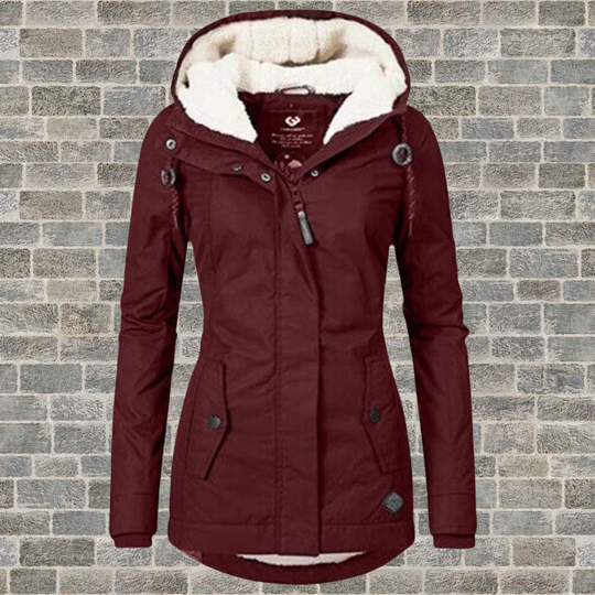 Damen Klassische warme Winterjacke | Lange Ärmel