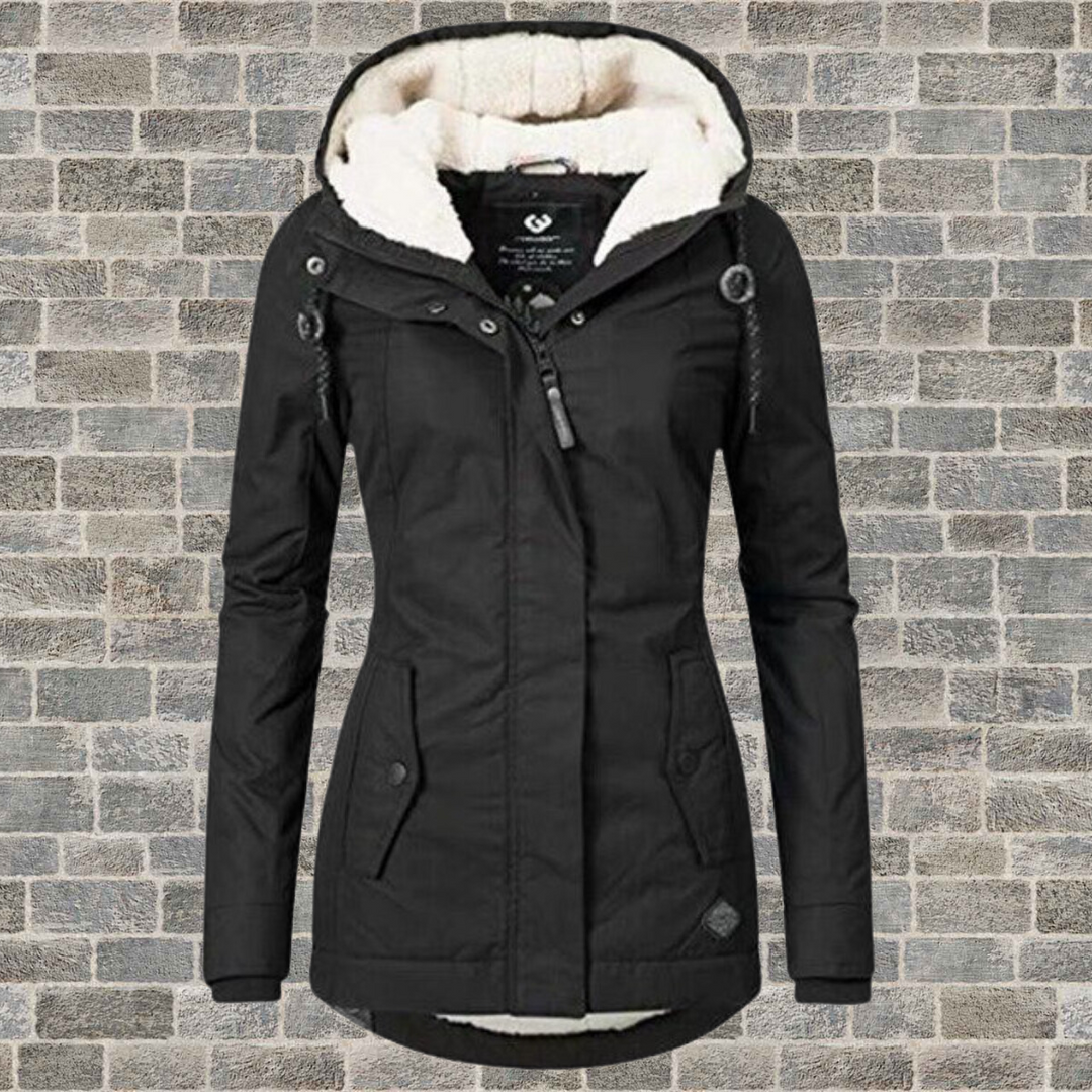 Damen Klassische warme Winterjacke | Lange Ärmel