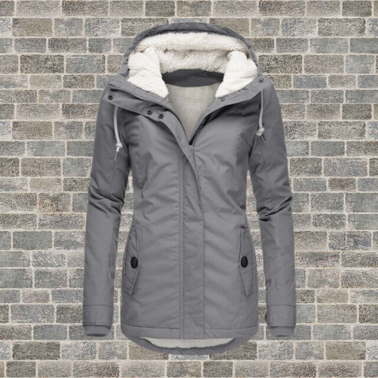 Damen Klassische warme Winterjacke | Lange Ärmel
