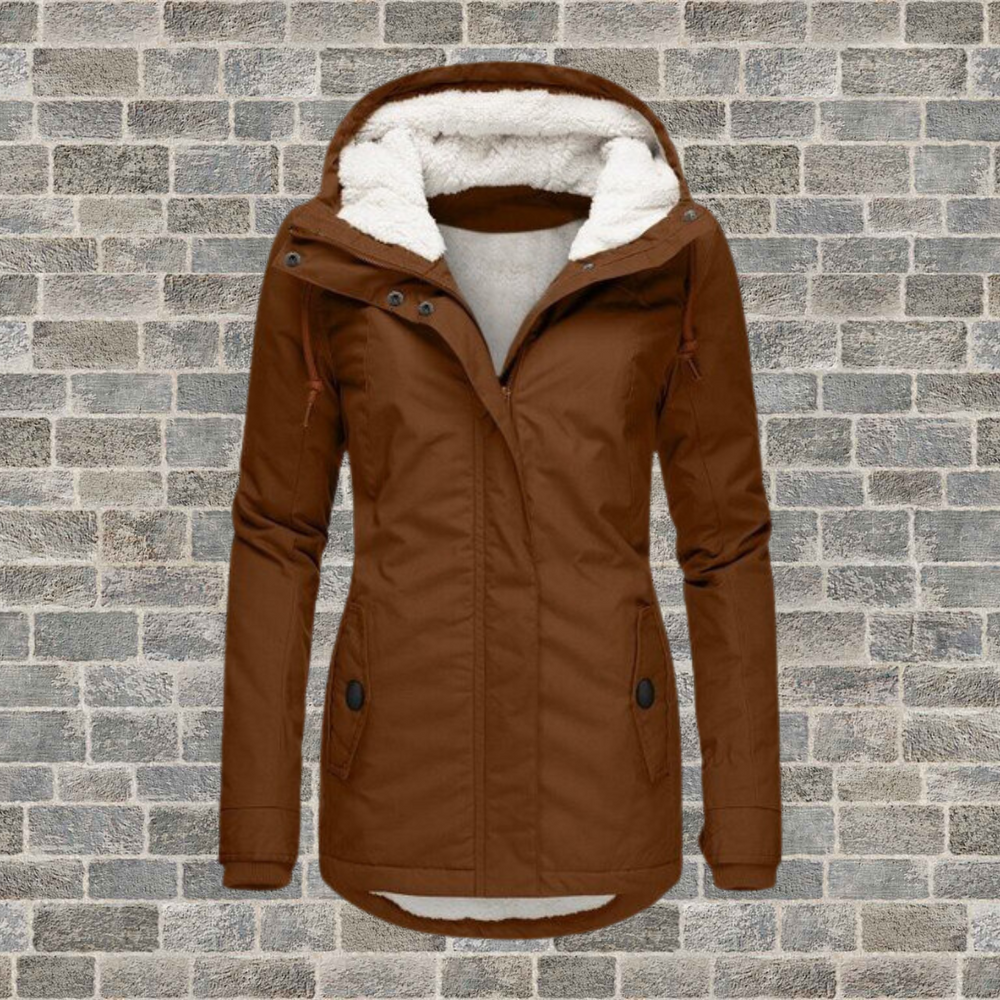 Damen Klassische warme Winterjacke | Lange Ärmel